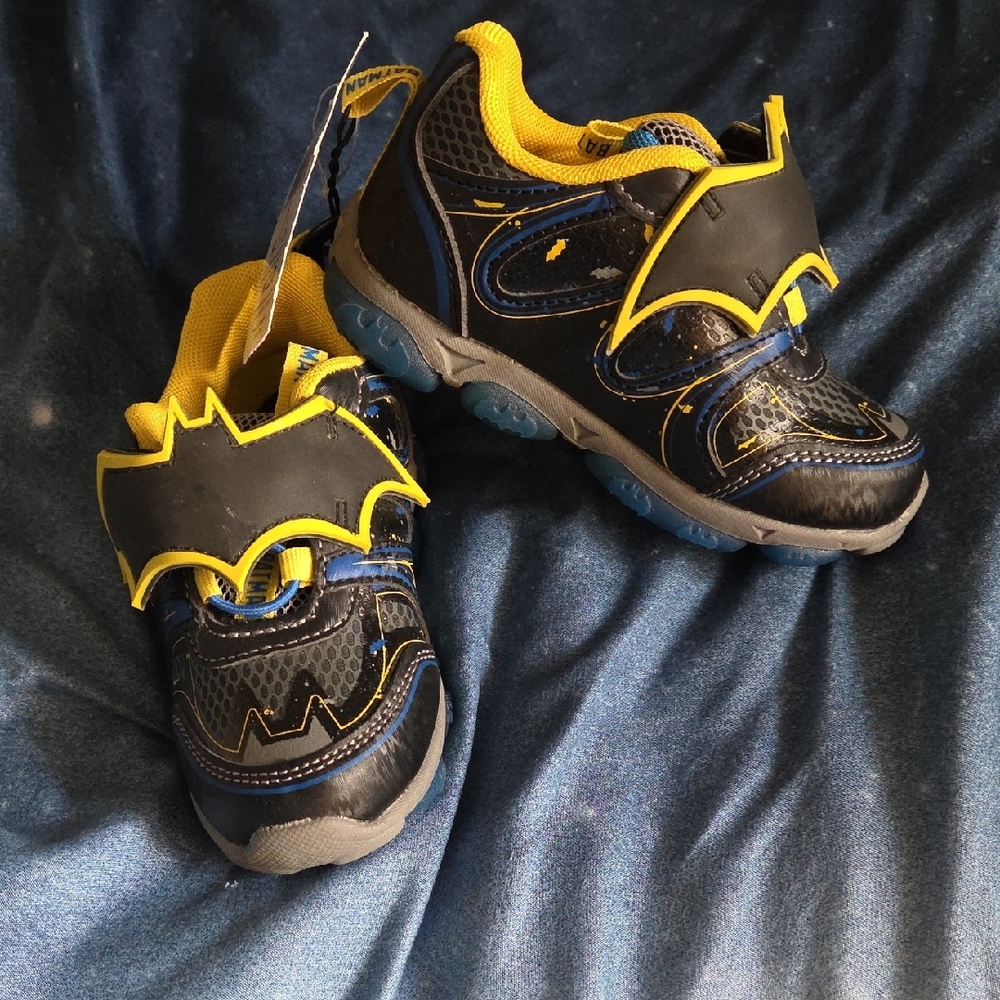 Batman Black and Yellow Kids Sneakers